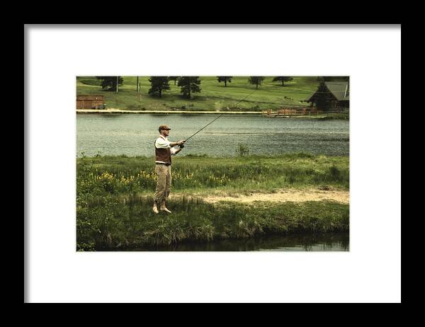 Fly Fishing Framed Print featuring the photograph Vintage Fly Fishing by Ron White