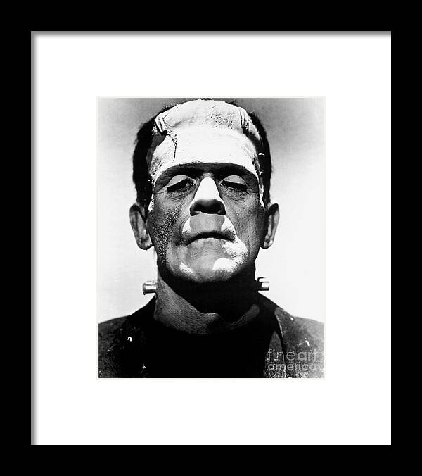 Vintage Framed Print featuring the photograph Vintage Monster Images Karloff by Action