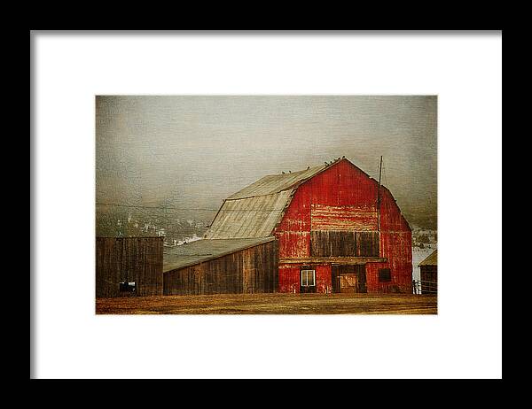 Barn Framed Print featuring the photograph Vintage Red Barn by Theresa Tahara