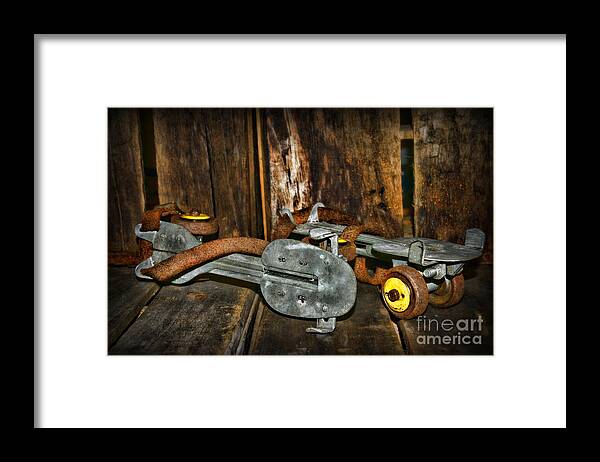Paul Ward Framed Print featuring the photograph Vintage Roller Skates 2 by Paul Ward