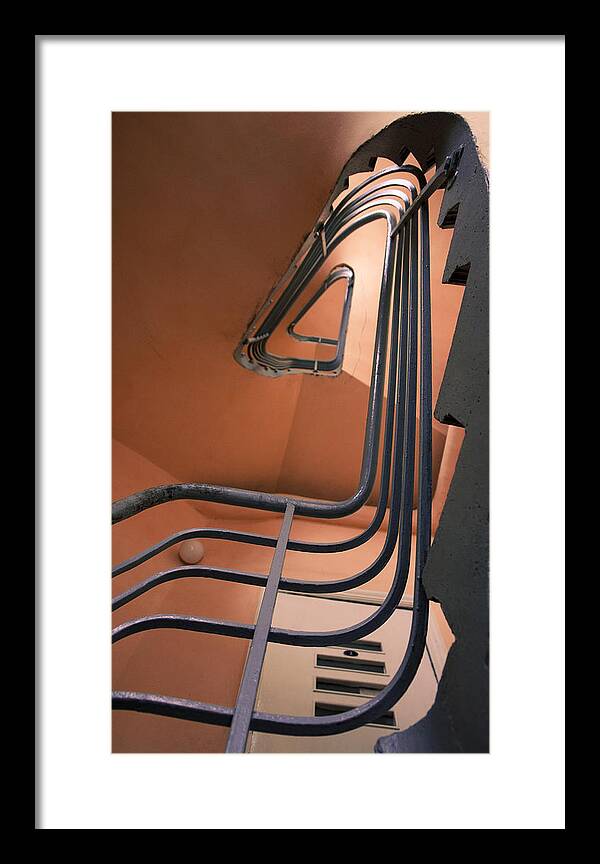 Vintage Framed Print featuring the photograph Vintage spiral stairs by Vlad Baciu