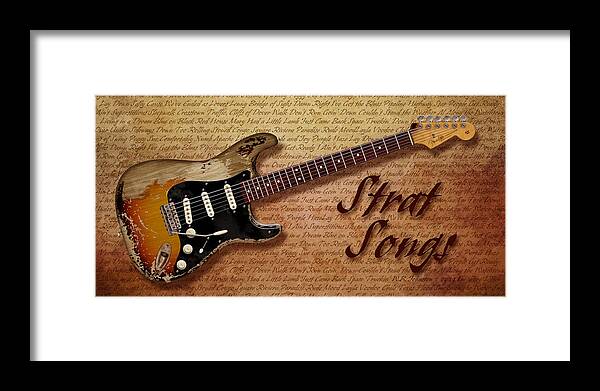 Fender Stratocaster Framed Print featuring the photograph Vintage Strat Songs by WB Johnston