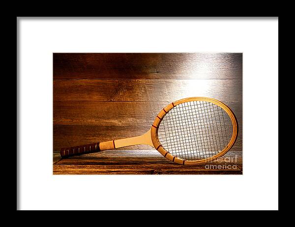 Tennis Framed Print featuring the photograph Vintage Tennis Racket by Olivier Le Queinec