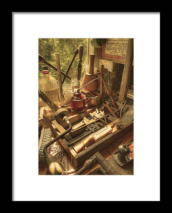 Tools Framed Print featuring the photograph Vintage Tools by Mal Bray