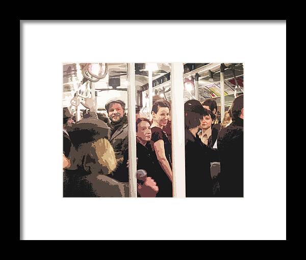 New York City Subway Framed Print featuring the photograph Vintage Train by Jessica Levant