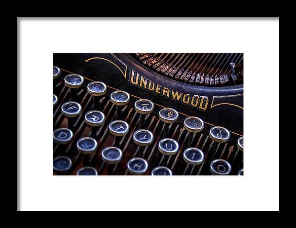 Retro Framed Print featuring the photograph Vintage Typewriter 2 by Scott Norris