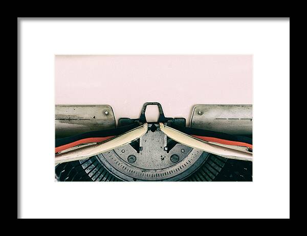Corporate Business Framed Print featuring the photograph Vintage Typewriter with Paper by Nora Carol Photography