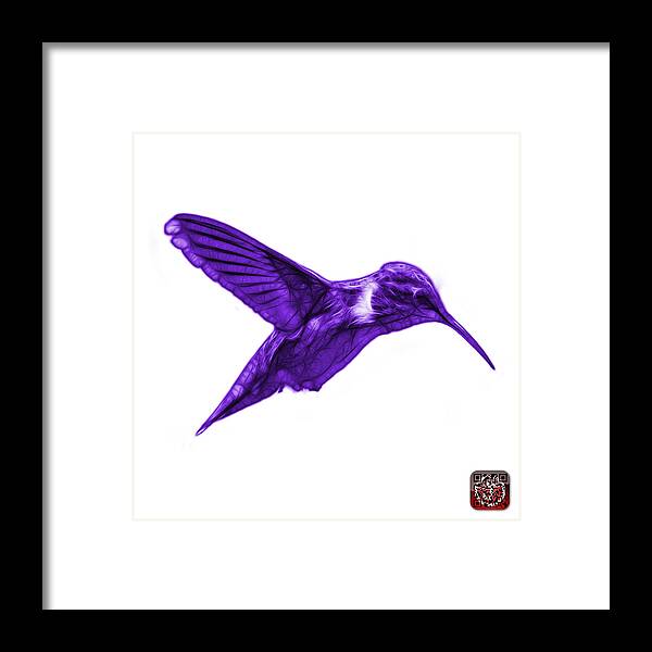 Hummingbird Framed Print featuring the digital art Violet Hummingbird - 2054 F S by James Ahn