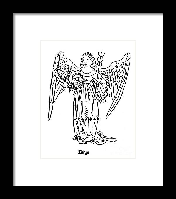 Virgo Framed Print featuring the photograph Virgo Constellation Zodiac Sign 1482 by US Naval Observatory Library