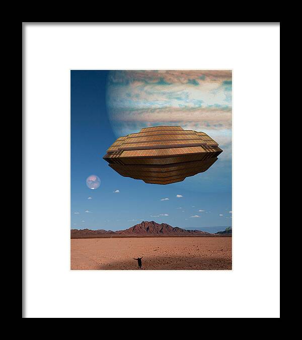 Composite Framed Print featuring the photograph Visitor by Jim Painter