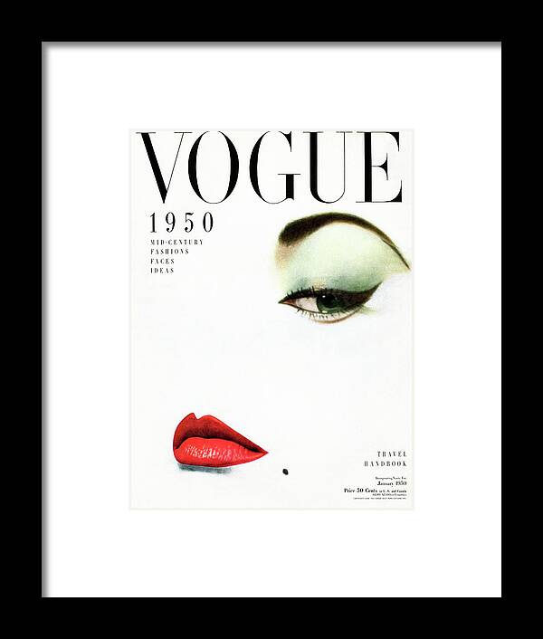 Beauty Framed Print featuring the photograph Vogue Cover Of Jean Patchett by Erwin Blumenfeld