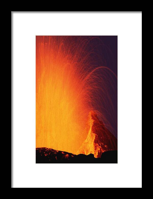 Feb0514 Framed Print featuring the photograph Volcanic Eruption February 1995 by Tui De Roy