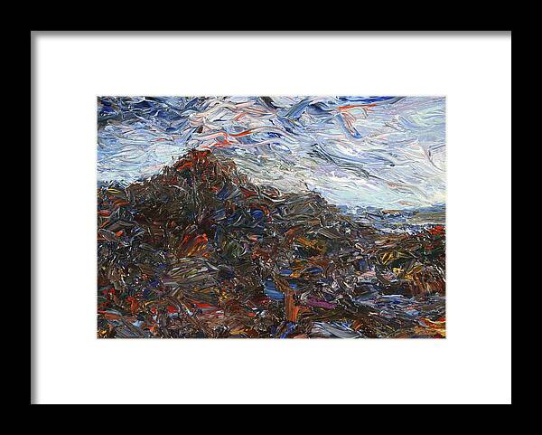 Volcano Framed Print featuring the painting Volcano by James W Johnson
