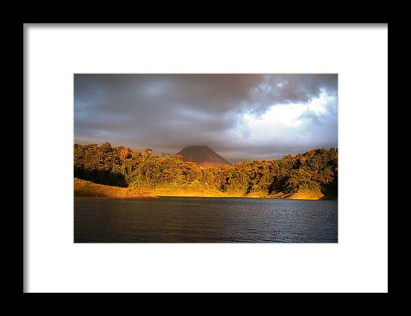 Volcano Lake Framed Print featuring the photograph Volcano Lake by Julia Ivanovna Willhite