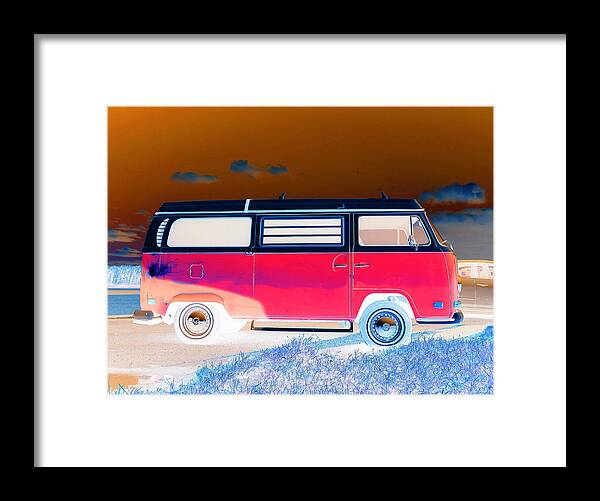 Hippie Framed Print featuring the photograph Volkswagen Beetle Bus by Patricia Januszkiewicz