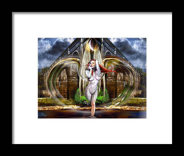 Female Framed Print featuring the photograph Vortex of existence by Glenn Feron