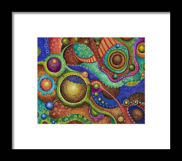 Circles Framed Print featuring the painting Voyage by Tanielle Childers