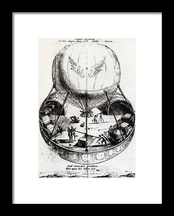 Science Framed Print featuring the photograph Voyage To Other Spheres, 1783 by Science Source