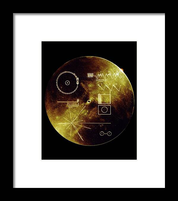 Voyager Framed Print featuring the photograph Voyager Spacecraft Plaque by Nasa/science Photo Library
