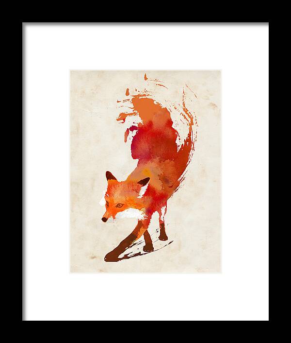 Fox Framed Print featuring the mixed media Vulpes Vulpes by Robert Farkas