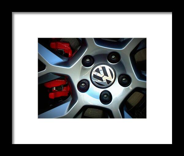 Skompski Framed Print featuring the photograph VW GTI Wheel by Joseph Skompski
