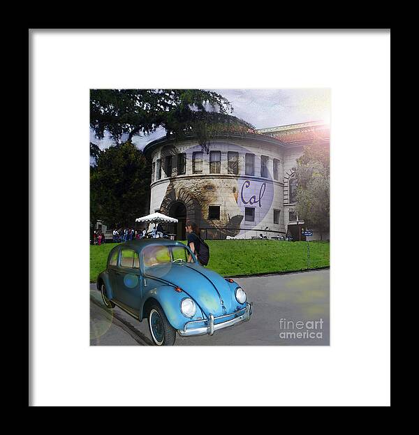 Vw Framed Print featuring the digital art VW - UC Berkeley by Lisa Redfern