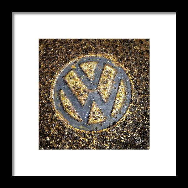 Vw Framed Print featuring the photograph VW - Volkswagon Hubcap by Betty Denise