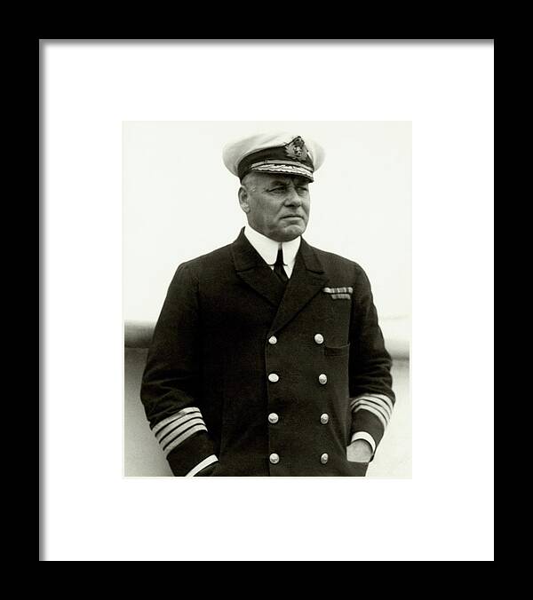 Boat Framed Print featuring the photograph W. R. D. Irvine Wearing A Naval Uniform by Dana B. Merrill