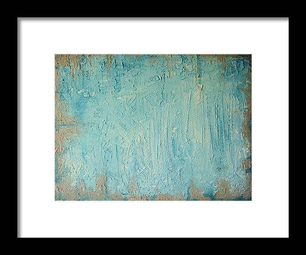 Acryl Painting Framed Print featuring the painting W5 - ice by KUNST MIT HERZ Art with heart