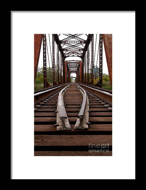 Train Framed Print featuring the photograph Waco Tracks by Sherry Davis