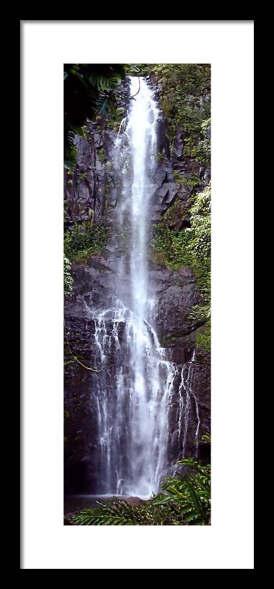 Falls Framed Print featuring the photograph Wailua Falls Maui Hawaii by DJ Florek