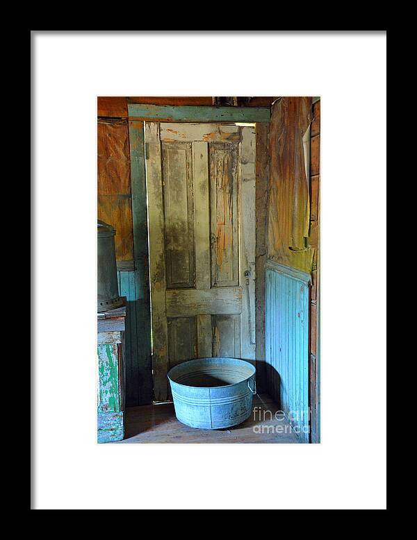 Abstract Framed Print featuring the photograph Waiting at the Back Door by Lauren Leigh Hunter Fine Art Photography