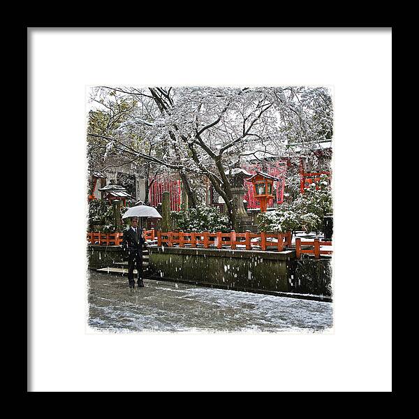 Japan Framed Print featuring the photograph Waiting at the shrine by Randy Green