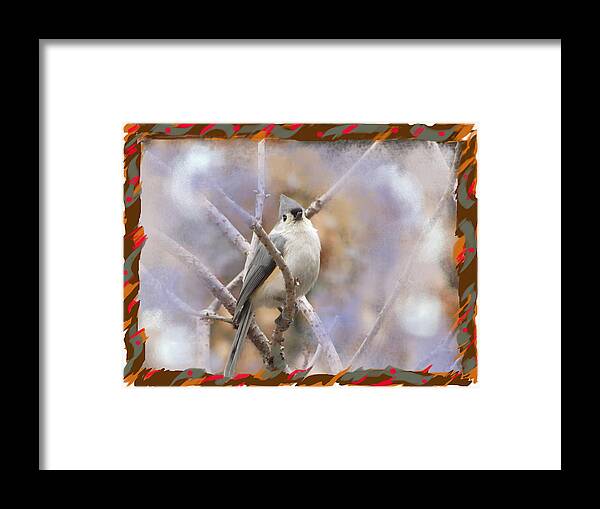 Bird Framed Print featuring the digital art Waiting For Spring by Mary Armstrong