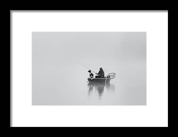Mist Framed Print featuring the photograph Waiting For The Big Catch by Uschi Hermann