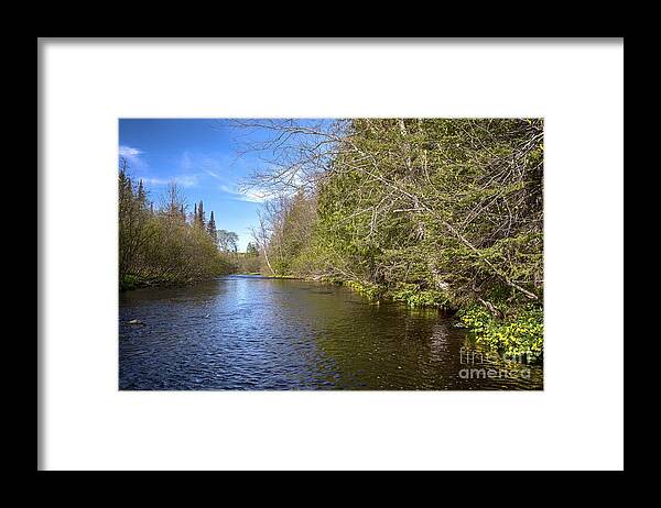 Paint River Framed Print featuring the photograph Waiting For The Hatch by Dan Hefle
