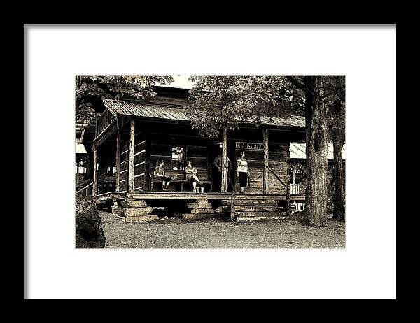  Photograph Framed Print featuring the photograph Waiting for The Train by M Three Photos