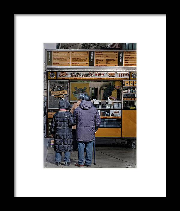 New York Framed Print featuring the photograph Waiting for Waffles and Dinges by Peggy Dietz