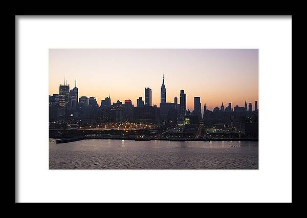 Skyline Framed Print featuring the photograph Wake Up Big Apple by Ramunas Bruzas