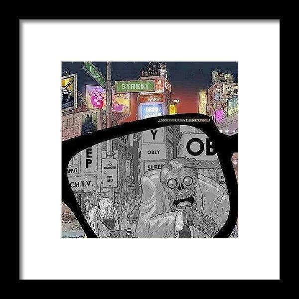 Zombie Framed Print featuring the photograph Wake Up #obey #society #getityet by Paige Byington