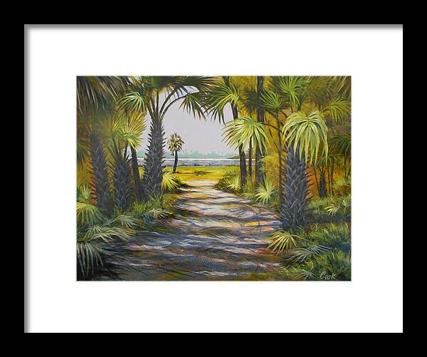 Beach Framed Print featuring the painting Wakulla Beach Road by Michael Cook