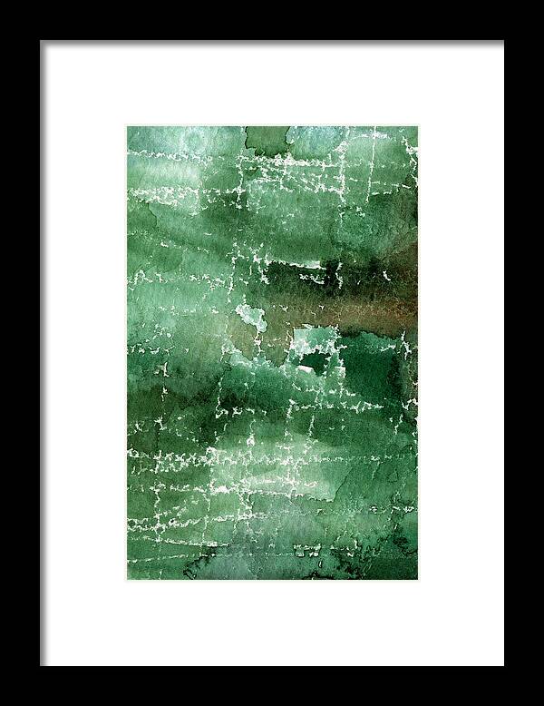 Abstract Painting Framed Print featuring the painting Walk In The Park by Linda Woods