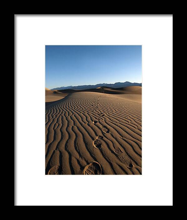 Sand Dunes Framed Print featuring the photograph Walk This Way. No. This Way. by Joe Schofield