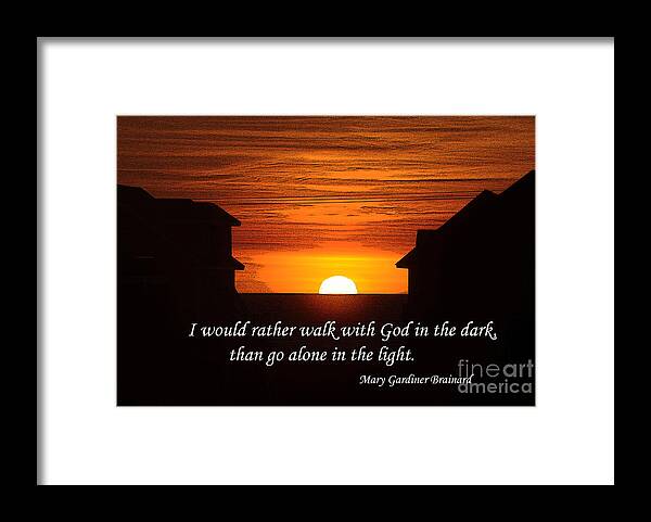 God Framed Print featuring the photograph Walk with God by Gene Bleile Photography 