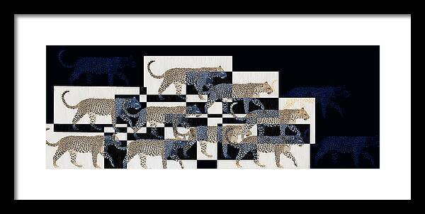 Leopard Framed Print featuring the painting Walking With Ghosts by Stephanie Grant