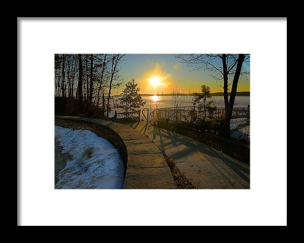 Walkway - Gene Zonis Framed Print featuring the photograph Walkway by Gene Zonis