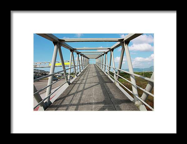 Tranquility Framed Print featuring the photograph Walkway To Cross The Street by Dircinhasw