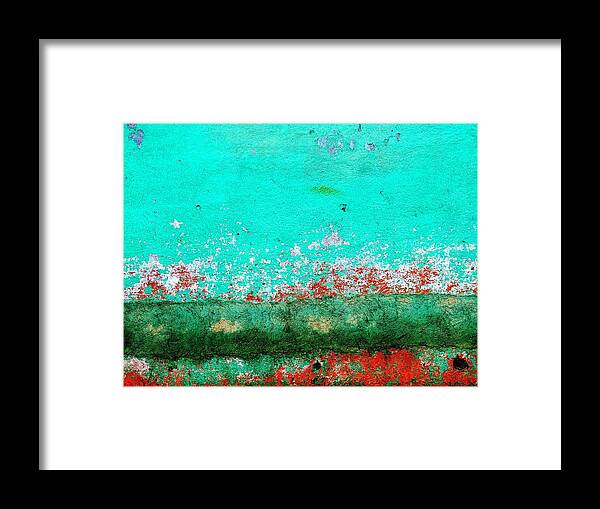 Texture Framed Print featuring the digital art Wall Abstract 111 by Maria Huntley