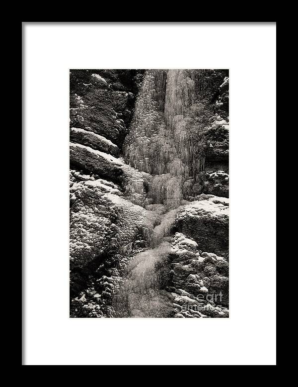 Nature Framed Print featuring the photograph wall of ice in Partnach gorge 13 by Rudi Prott