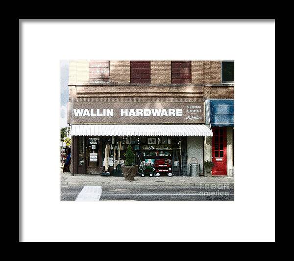 Lee Owenby Framed Print featuring the photograph Wallin Hardware by Lee Owenby